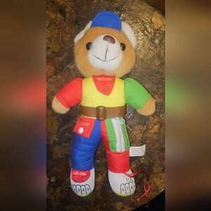 Gary Charles Dress Me Bear Teaching Teddy 12" Plush Stuffed Works Sings 123 ABC